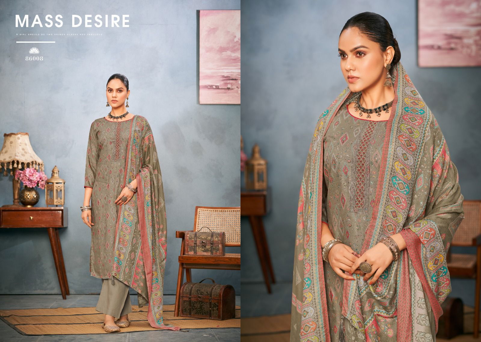 Adaah Vol 2 By Nishant Designer Viscose Pashmina Dress Material Wholesale Market in Surat
